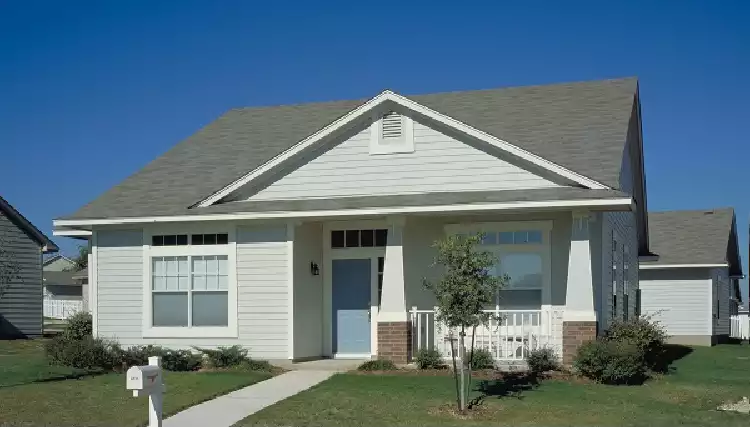 image of single story cottage house plan 2882